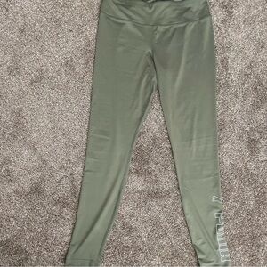 Puma Olive Green Girls' Performance Leggings